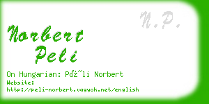 norbert peli business card